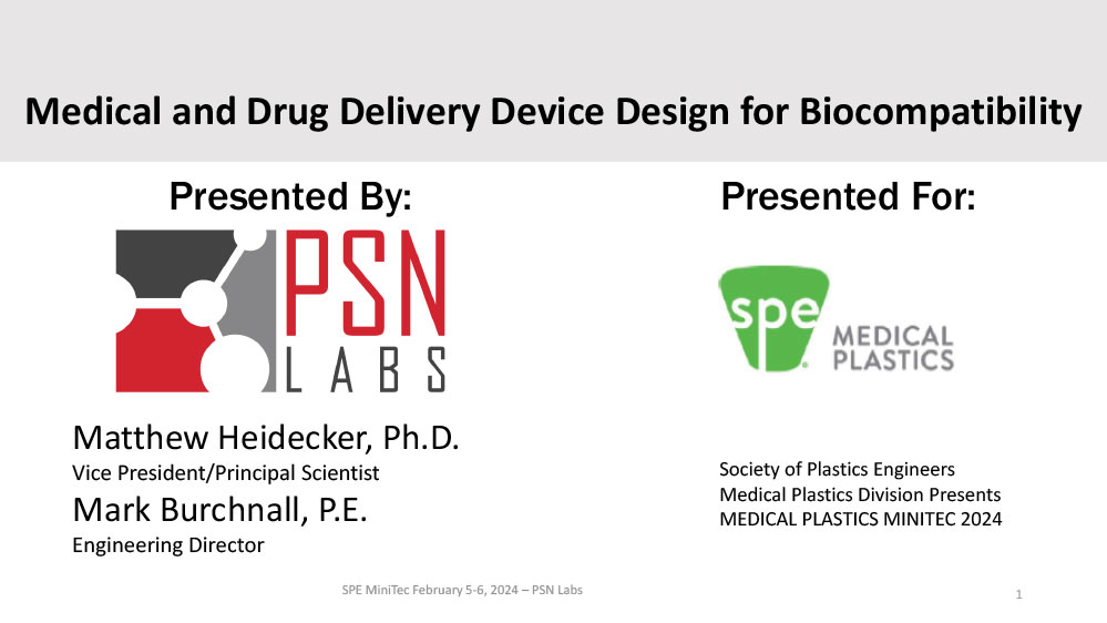Medical and Drug Delivery Device Design for Biocompatibility 1